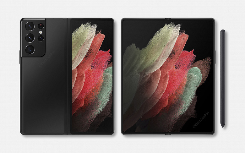 Первые качественные изображения Samsung Galaxy Z Fold 3 Ultra 